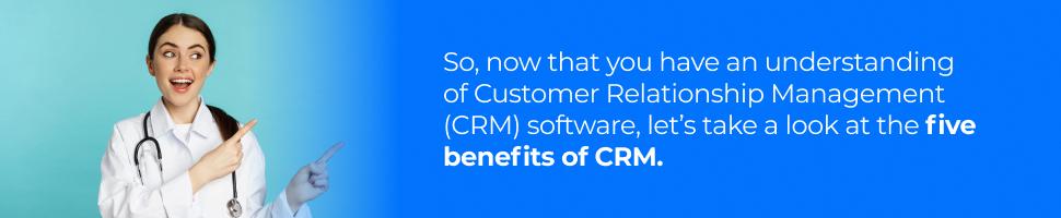 five benefits of CRM banner